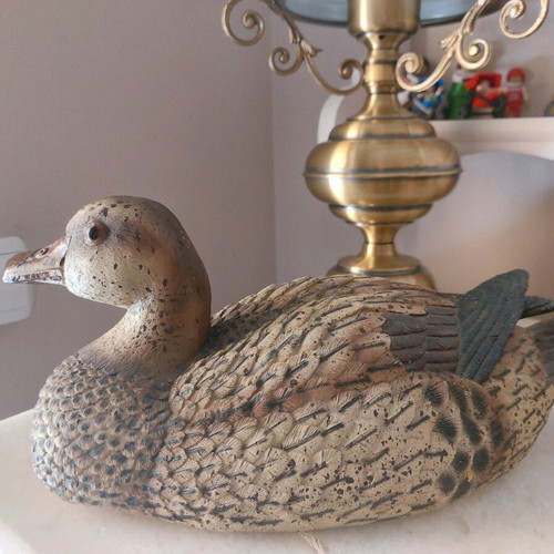 Decorative resin duck like new, 31 cm