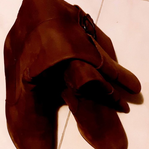Zara boots size 39 used, genuine brown leather