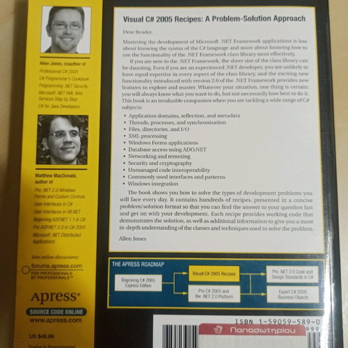 Books Fortran, C++ & Visual C# 2005 recipes like new