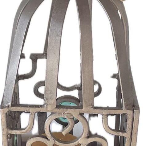 Vintage iron lantern like new with candle