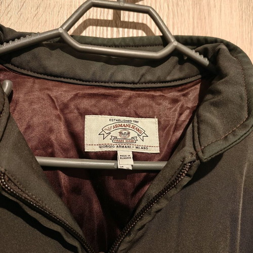 Vintage Armani Jeans women's short khaki jacket medium used
