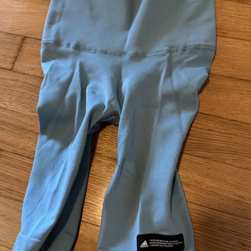 Adidas knee-length leggings, small, blue