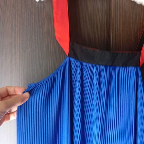 Zara women's dress new, blue and orange, size M