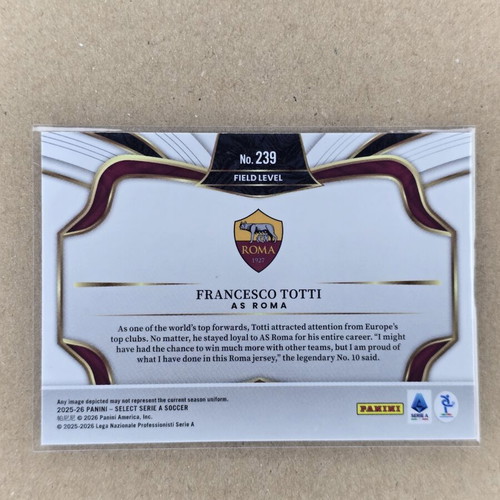 Francesco Totti Field Level AS ROMA Panini Select Serie A 2025-2026