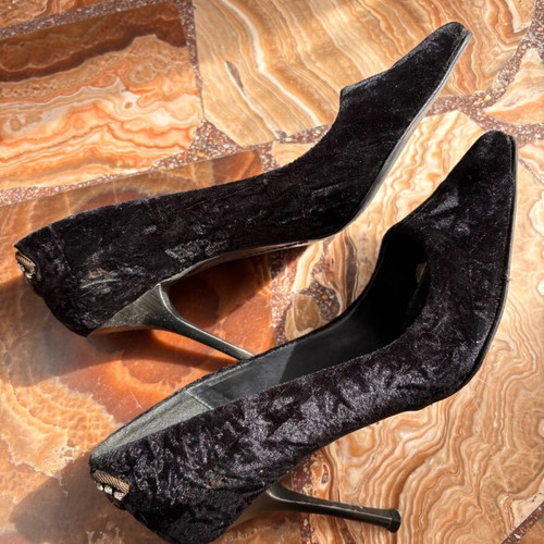 Sante suede pumps used with 12cm stiletto heel size 38