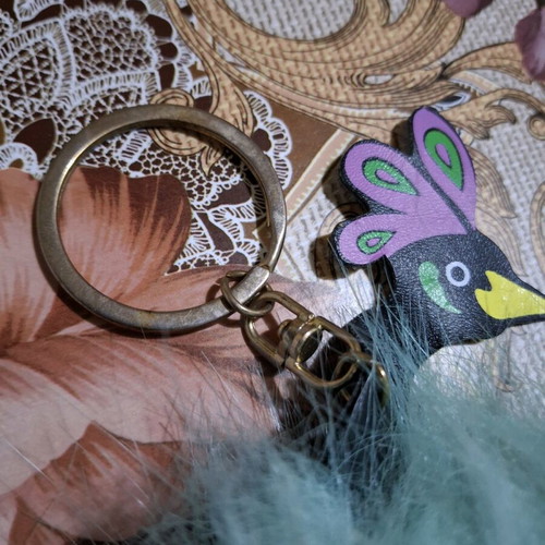 Keychain Peacock like new, turquoise