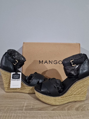 Mango δερμάτινα εσπαντρίγιες πλατφόρμες νούμερο 38 καινούργιο