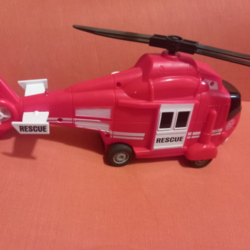 Fire Rescue Helicopter toy used with lights and sounds