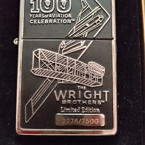 Zippo The Wright Brothers 100 Years of Aviation Limited Edition like new