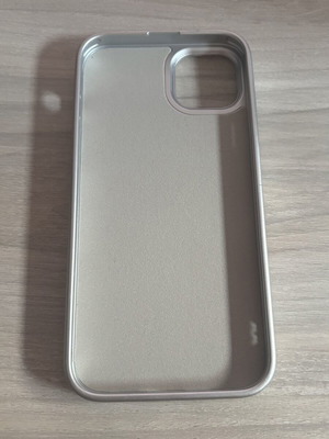 Rimowa style iPhone case, silver, compatible with iPhone 14 Plus and 15 Plus