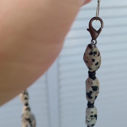 Dalmatian Jasper Handmade Necklace like new, natural stones