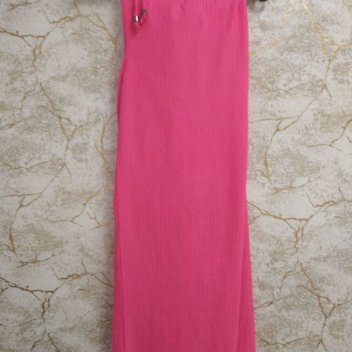 Wide cotton women's pants, fuchsia