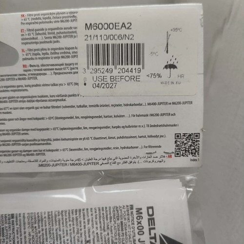 Delta Plus M6000E A2 mask filters new for M6400 JUPITER half mask
