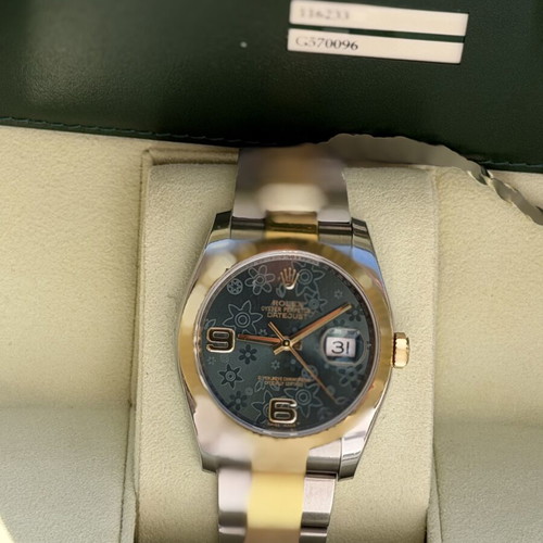 Rolex 116233 full set like new, green dial unisex watch