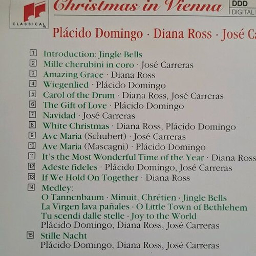 CD Placido Domingo, Dianna Ross, Jose Carreras classical music like new