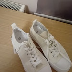Women's white athletic shoes, size 40