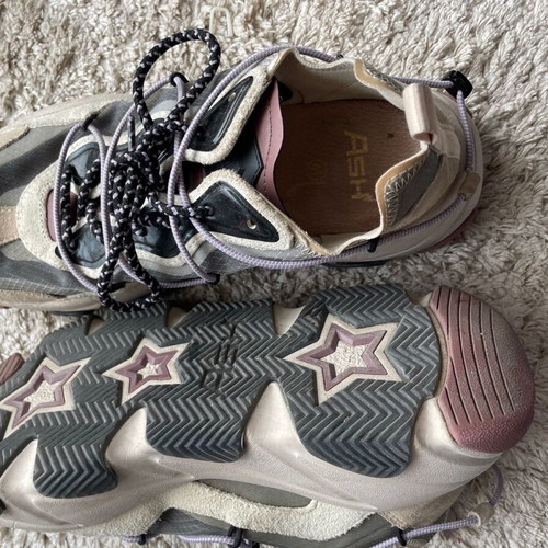 Ash sneakers size 41 like new, gray and beige