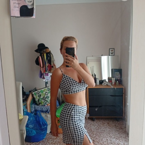 Shein summer two-piece set with side slit