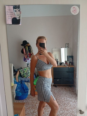 Shein summer two-piece set with side slit
