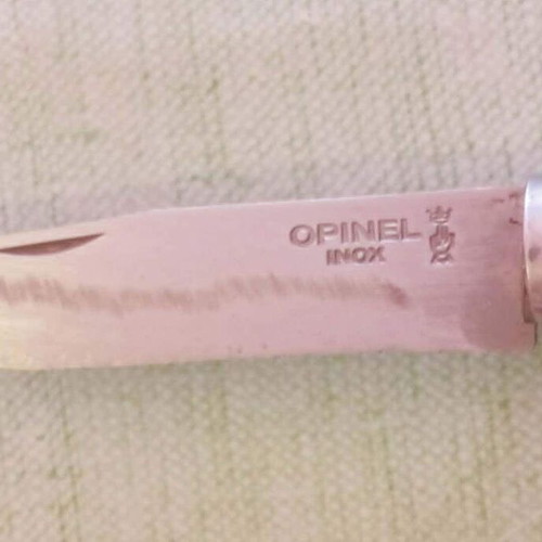 Opinel N08 Inox σουγιάς μεταχειρισμένος με custom ρουστίκ ξύλινη λαβή