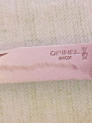 Opinel N08 Inox σουγιάς μεταχειρισμένος με custom ρουστίκ ξύλινη λαβή