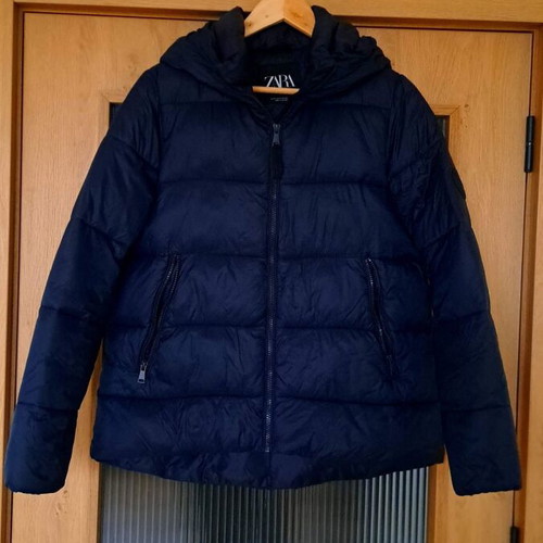 Zara women's winter jacket, dark blue, size S