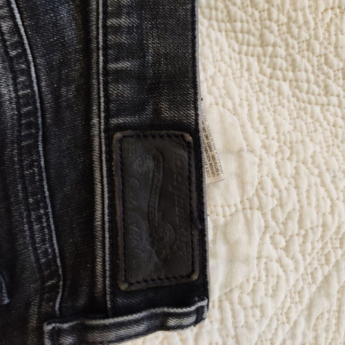 Diesel skinny low waist jeans used, black with rips