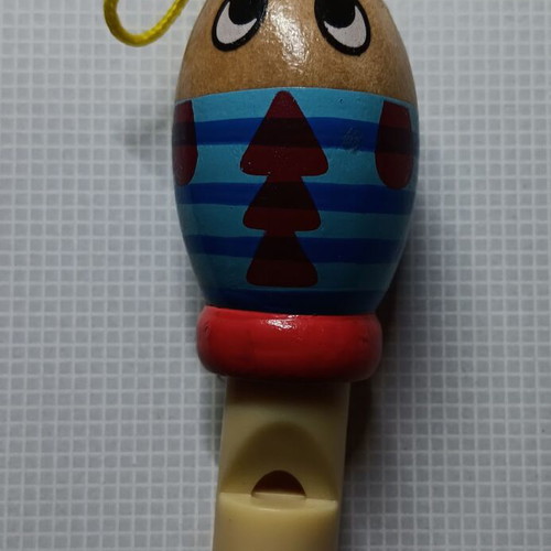 Wooden children's whistle new, large size 9 cm