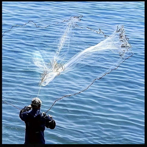 Fishing cast net new, 80cm height, 8m length