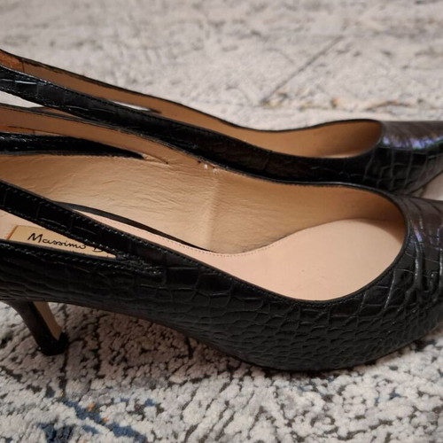 Massimo Dutti leather pumps like new, size 37, black
