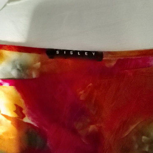 Sisley blouse top like new, size L, multicolor