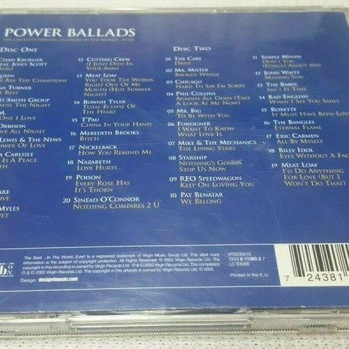 Power Ballads 2XCD used, rock