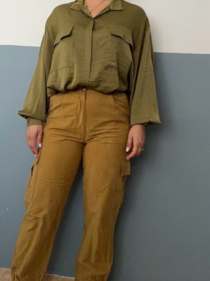 Cargo pants cKontova used, mustard, size M
