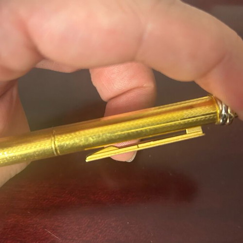 Les Must de Cartier Vendome Trinity Ballpoint Pen gold plated, like new
