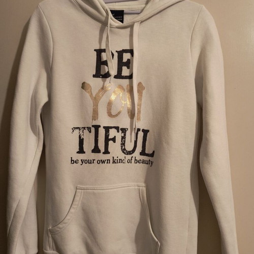 BeYouTiful white sweatshirt like new, size S