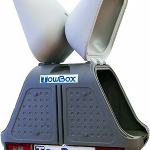 Aragon TowBox V2 car hitch trunk with single opening 390lt gray like new