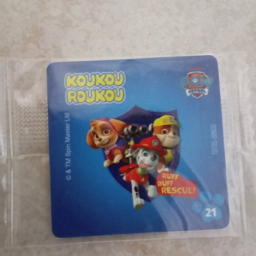 Paw Patrol Koukou Roukou sticker No 21 new