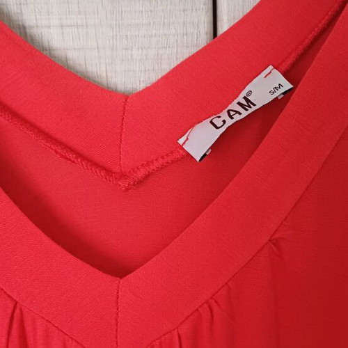 Short-sleeve dress red like new, size M