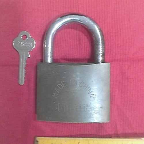 Large padlock used heavy-duty with one key