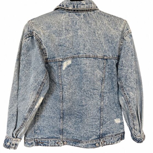 Stradivarius denim jacket medium size, blue washed, oversized utility style