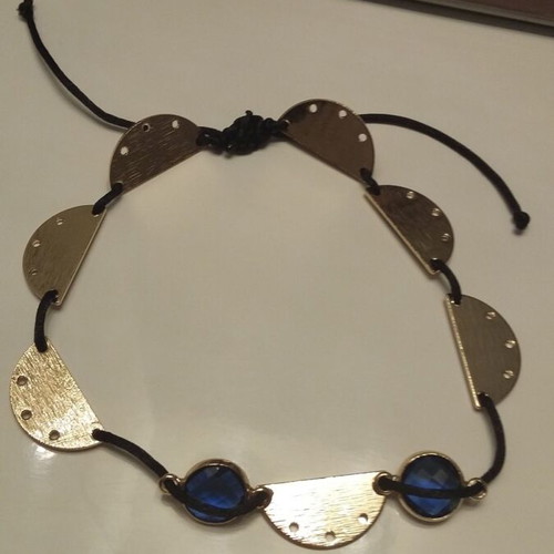 Handmade anklets made to order, gray and turquoise