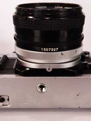 Canon AE-1 camera with FD 50mm 1:1.8 S.C lens used