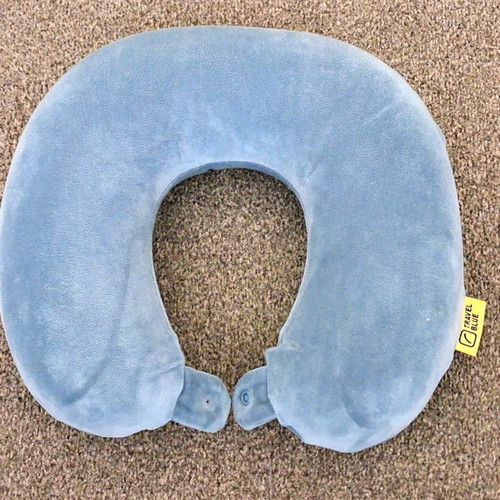 Travel Blue neck pillow like new, soft fabric, missing button