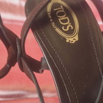 Tod's women's sandals new, brown suede and leather, size 38