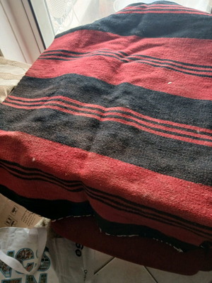 Kilimi runner used, black red 1.60x65
