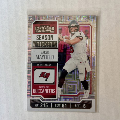 2023 Panini Contenders Baker Mayfield Season Ticket Mojo Tampa Buccaneers κάρτα καινούργια