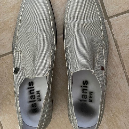 Aslanis shoes used, size 43, gray loafers