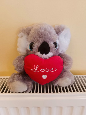 Plush Koala with Red Heart Love in very good condition