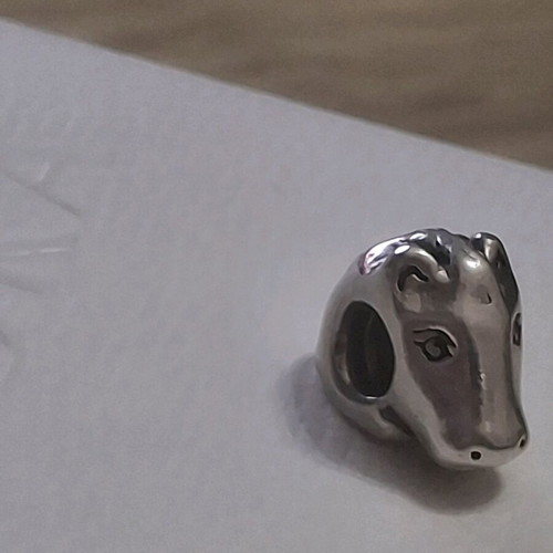 Pandora horse head charm, silver