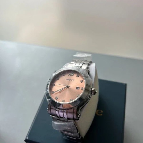 Vogue watch and jewelry set new, pink and silver
